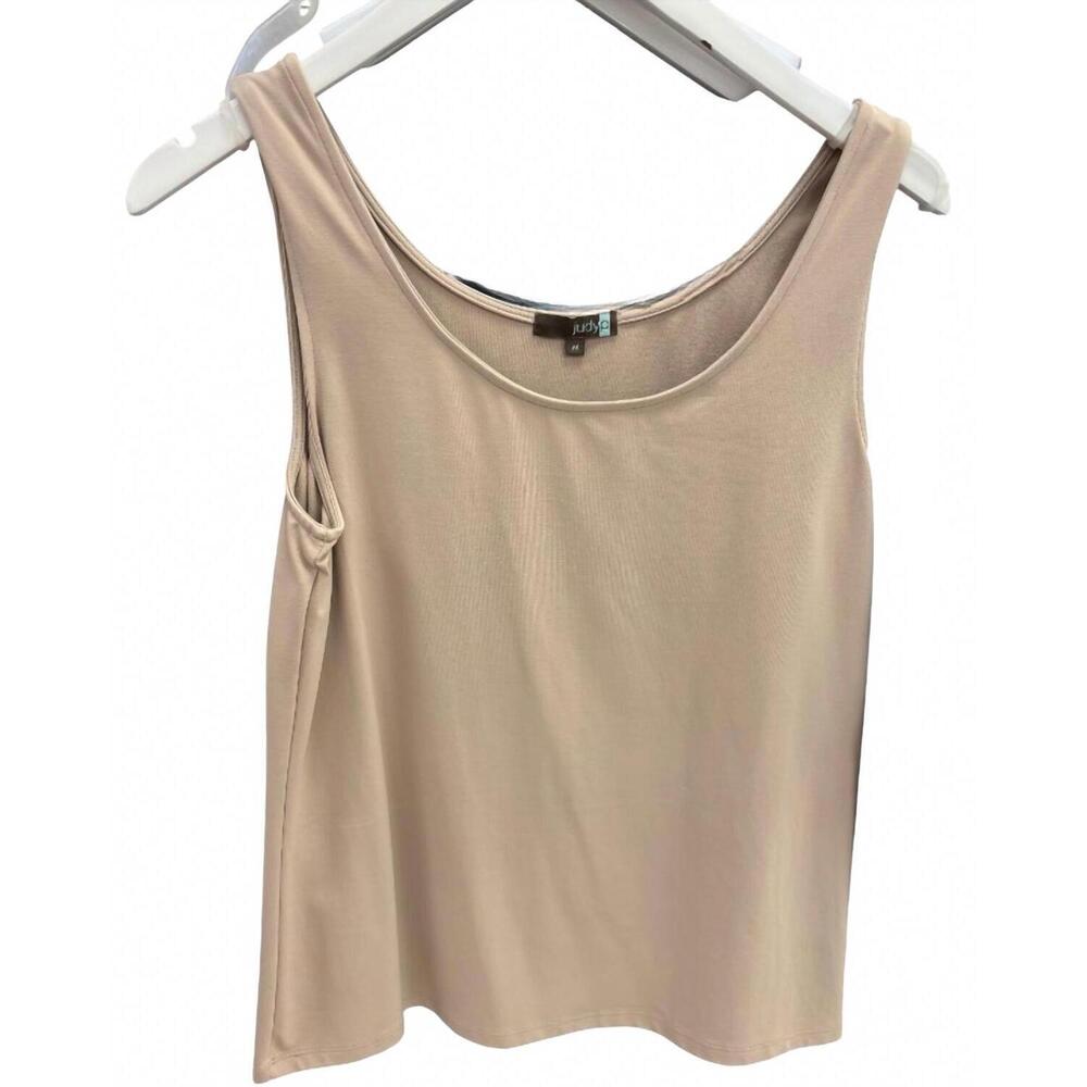 NEW JUDY P women's basic tank top in khaki